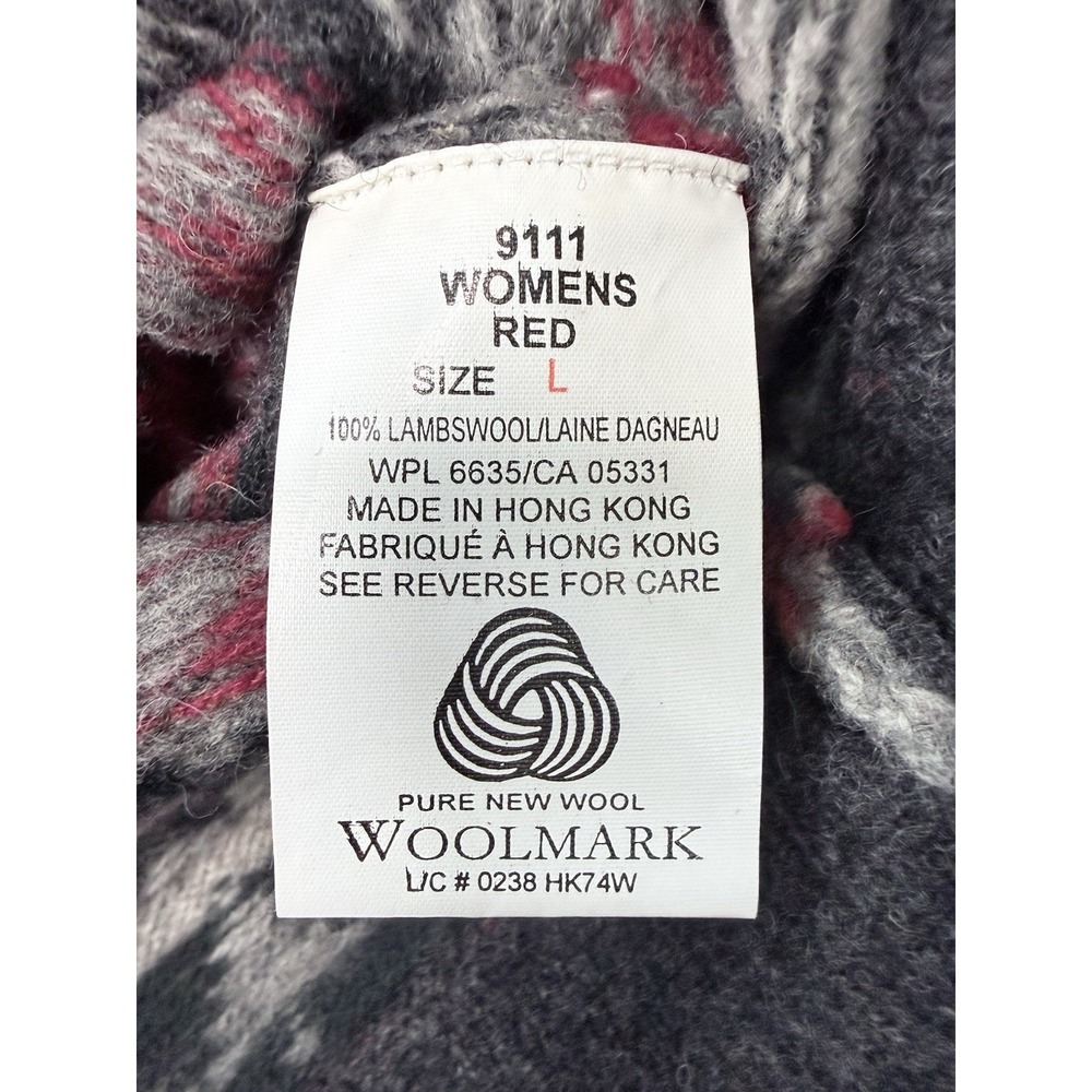 NWT Vintage Woolrich Fair Isle Cardigan Sweater Large Wool Noel Christmas Trees - Picture 8 of 12